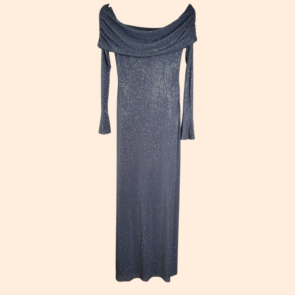Meshki Marcel Off Shoulder Diamante Maxi Dress - Picture 2 of 8